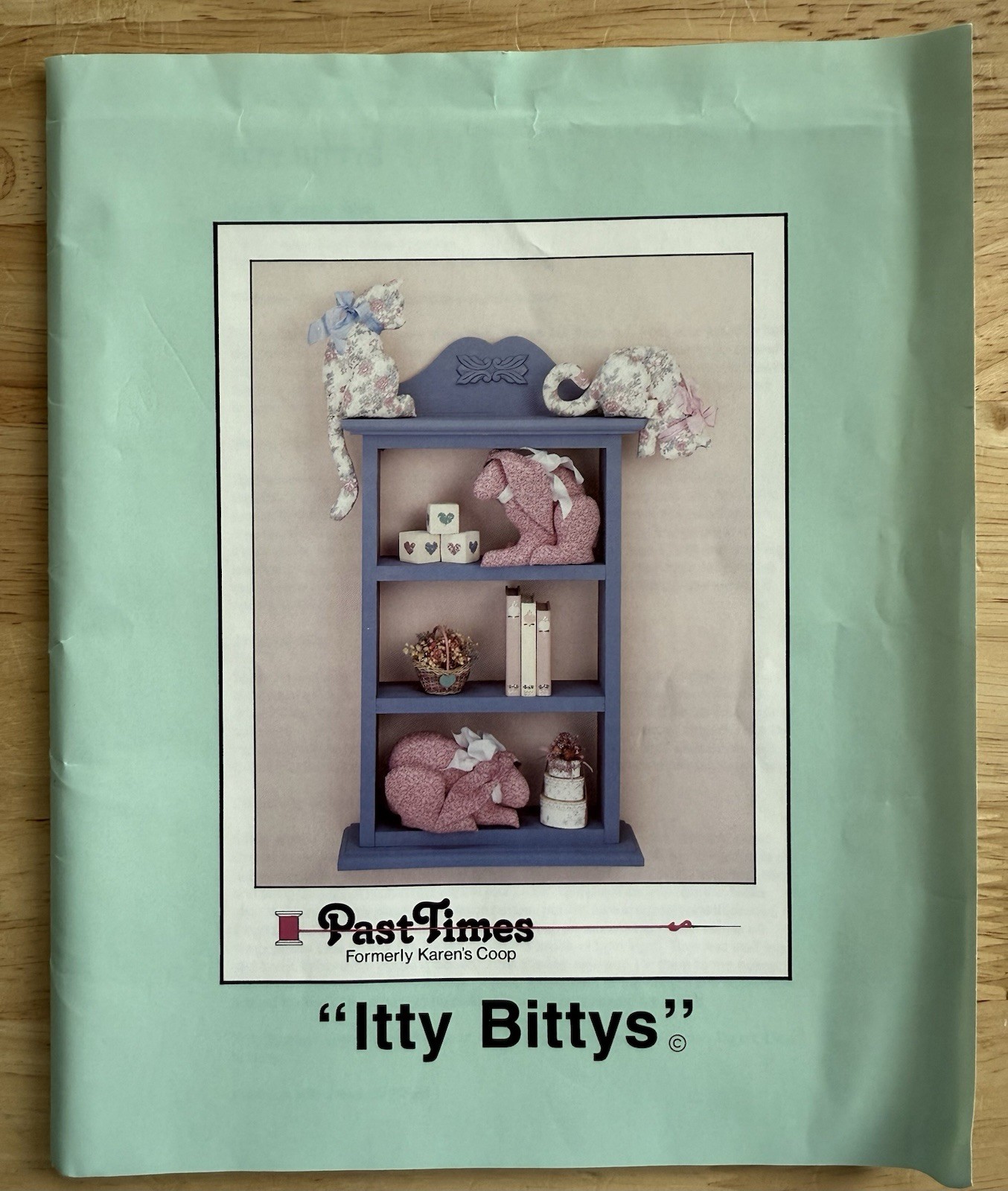 Vintage Past Times Karen's Coop ITTY BITTY’S Kitty & Bunny Craft Pattern UNCUT