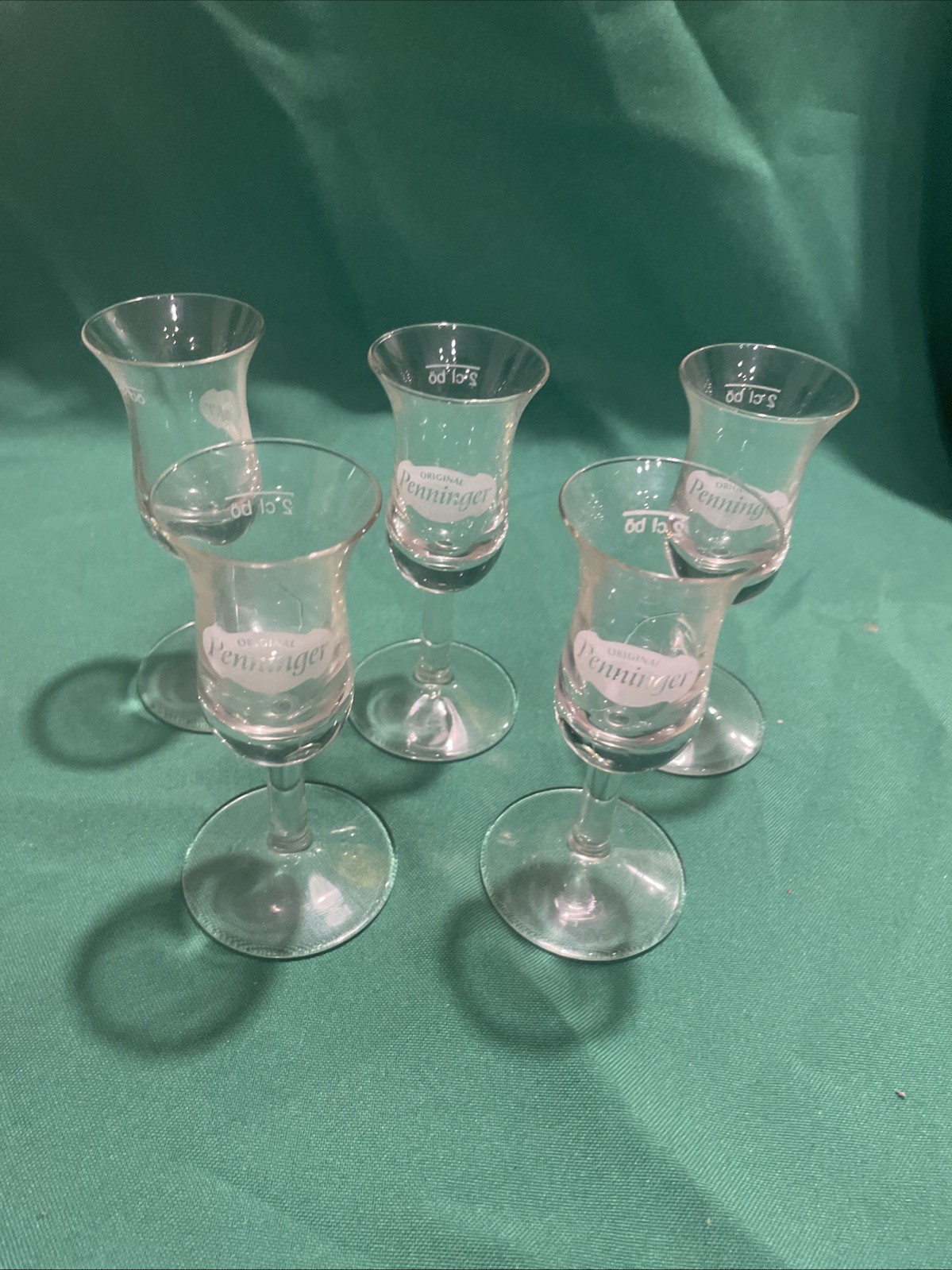 Original Penninger Shot Glasses Lot Of 5 (4.5”)