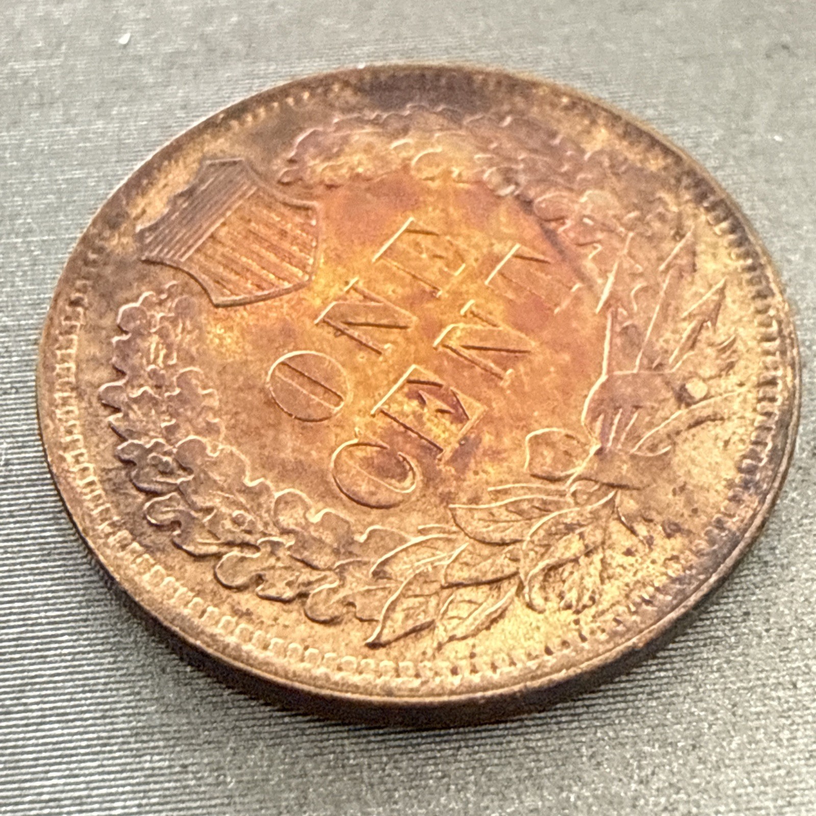 1901 Indian Head Cent 🌈 Rainbow toned🌈