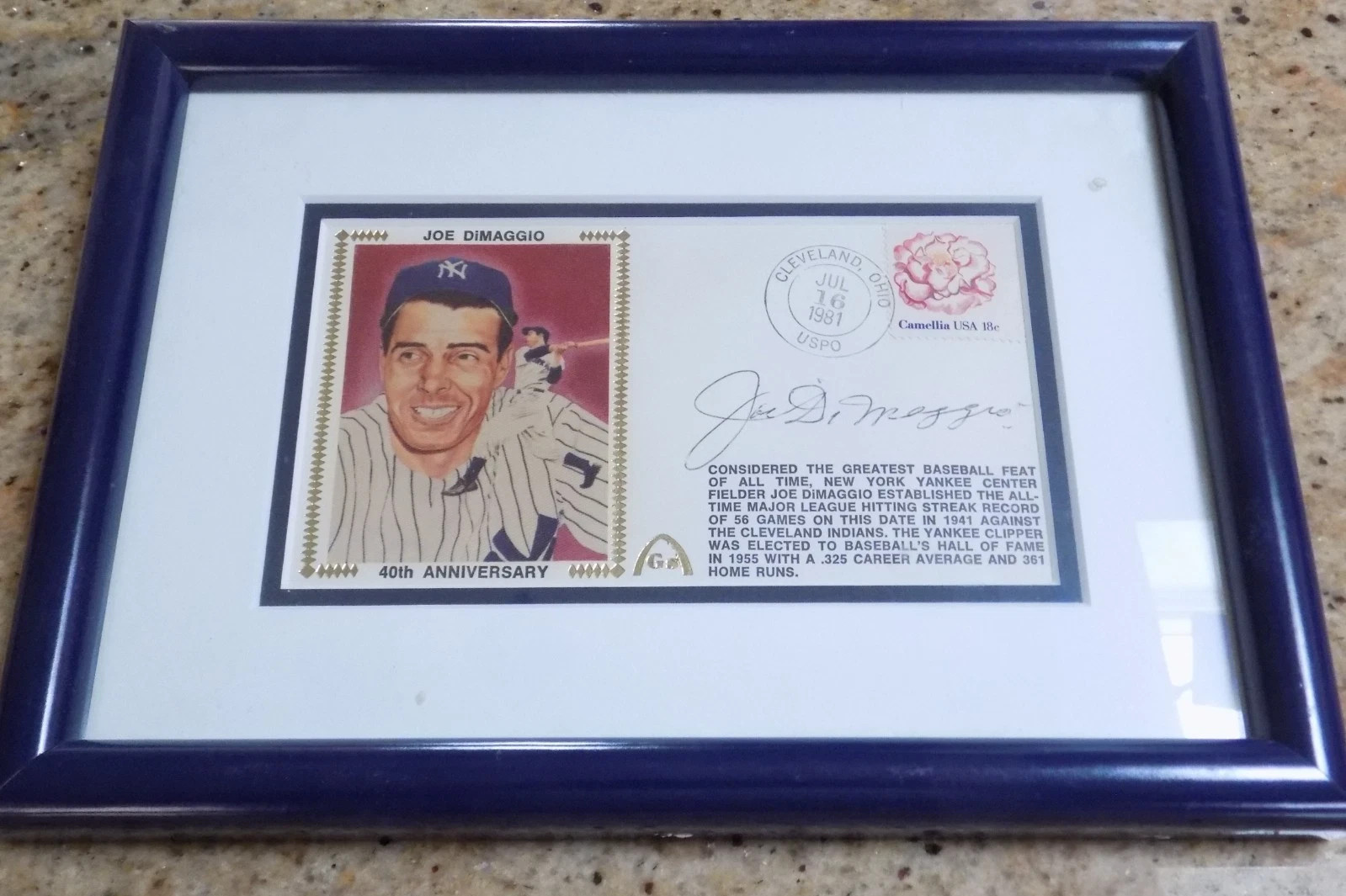 Joe DiMaggio Yankee Clipper Signed Gateway Envelope Yankees