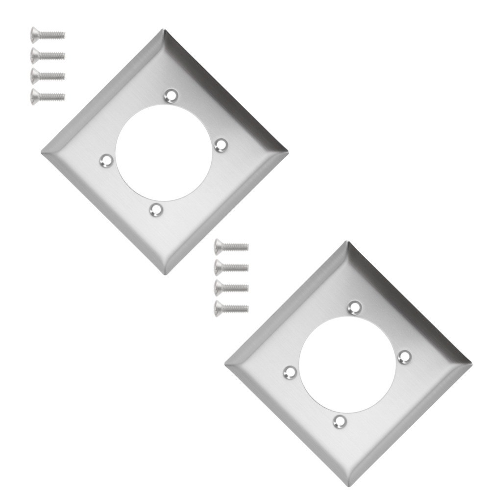 Stainless Steel Receptacle Wall Plate for Hubbell Bryant 313292 SS701,2 Pack