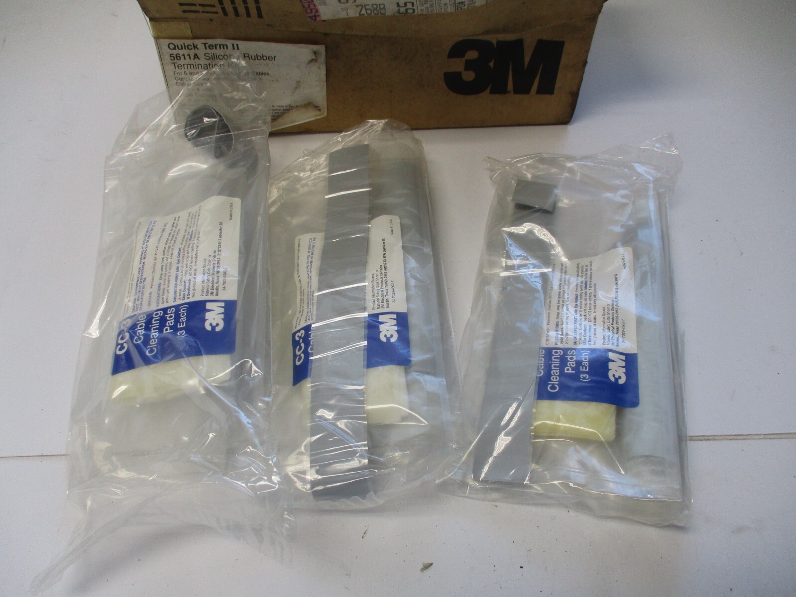 3M 5611A QUICK TERM II SILICONE RUBBER TERMINATION KIT FOR 5 & 8 KV NON SHIELDED