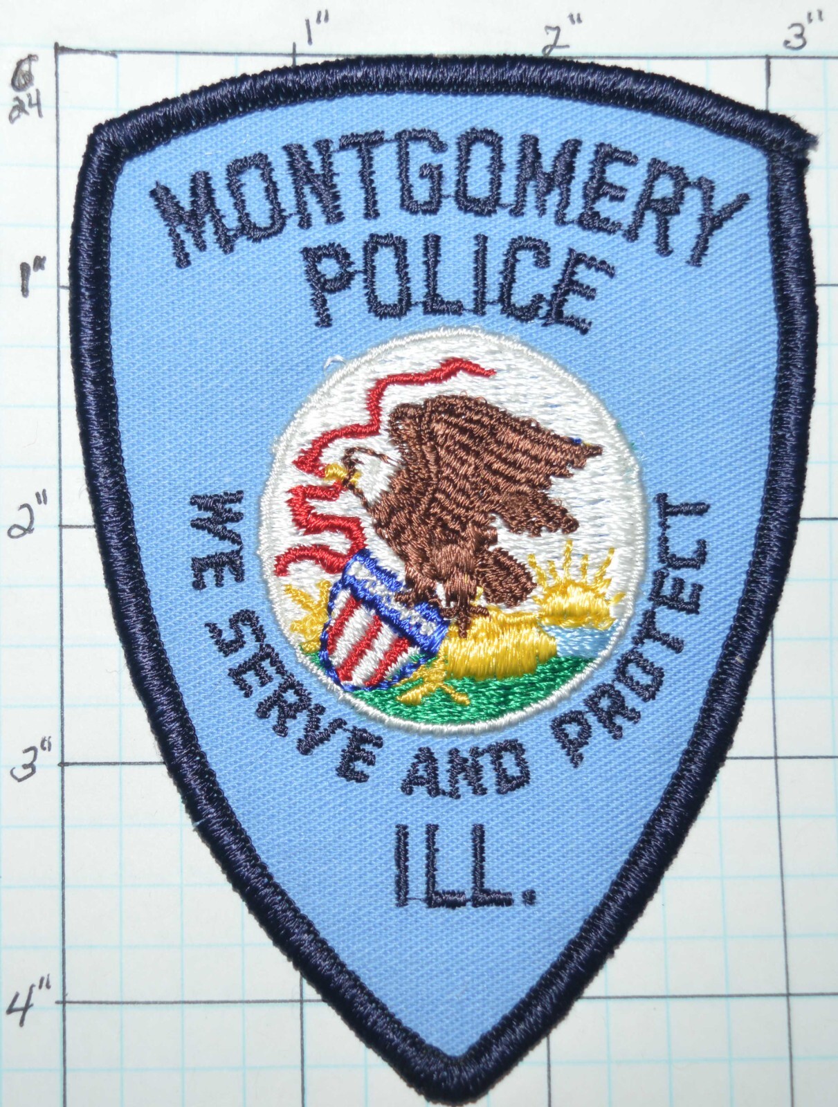 ILLINOIS, MONTGOMERY POLICE DEPT VINTAGE PATCH