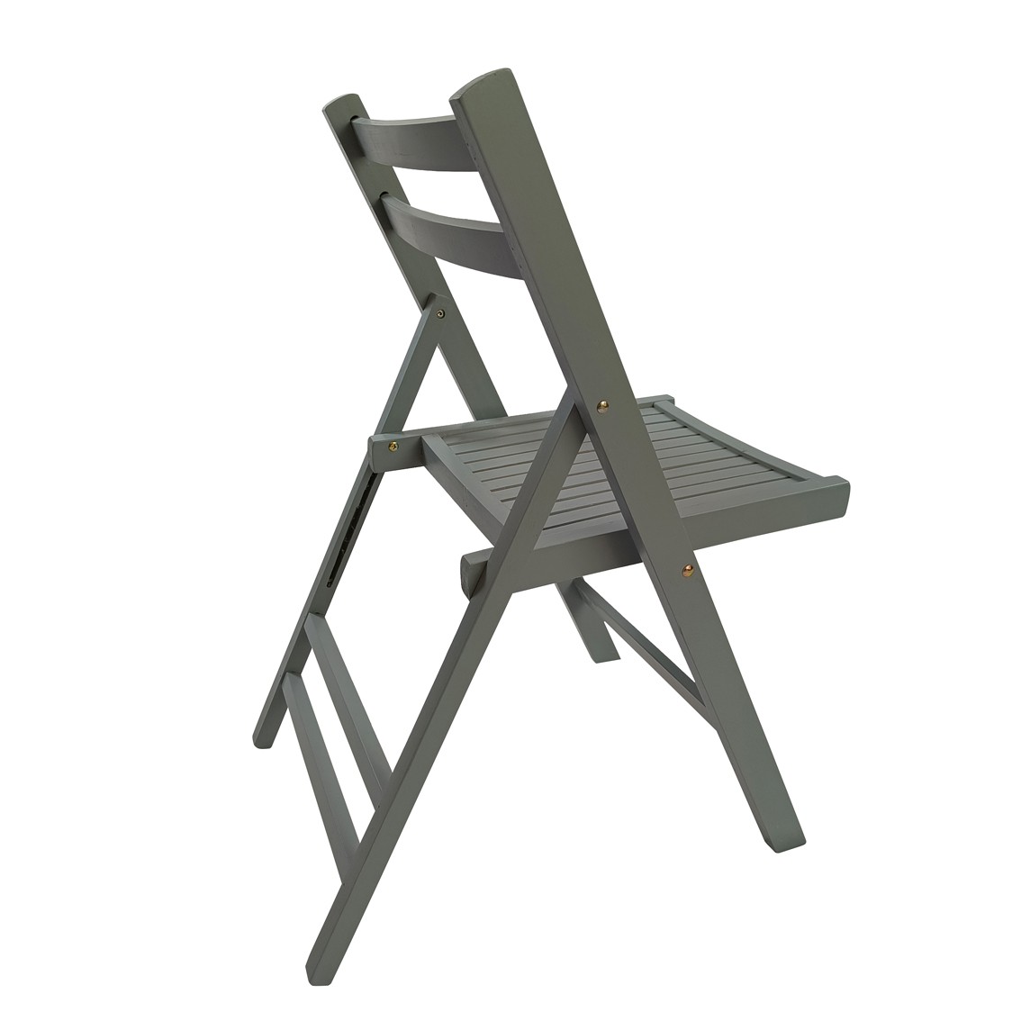 Set of 4 Folding Chair Event Chair Furniture Slatted Wood Gray