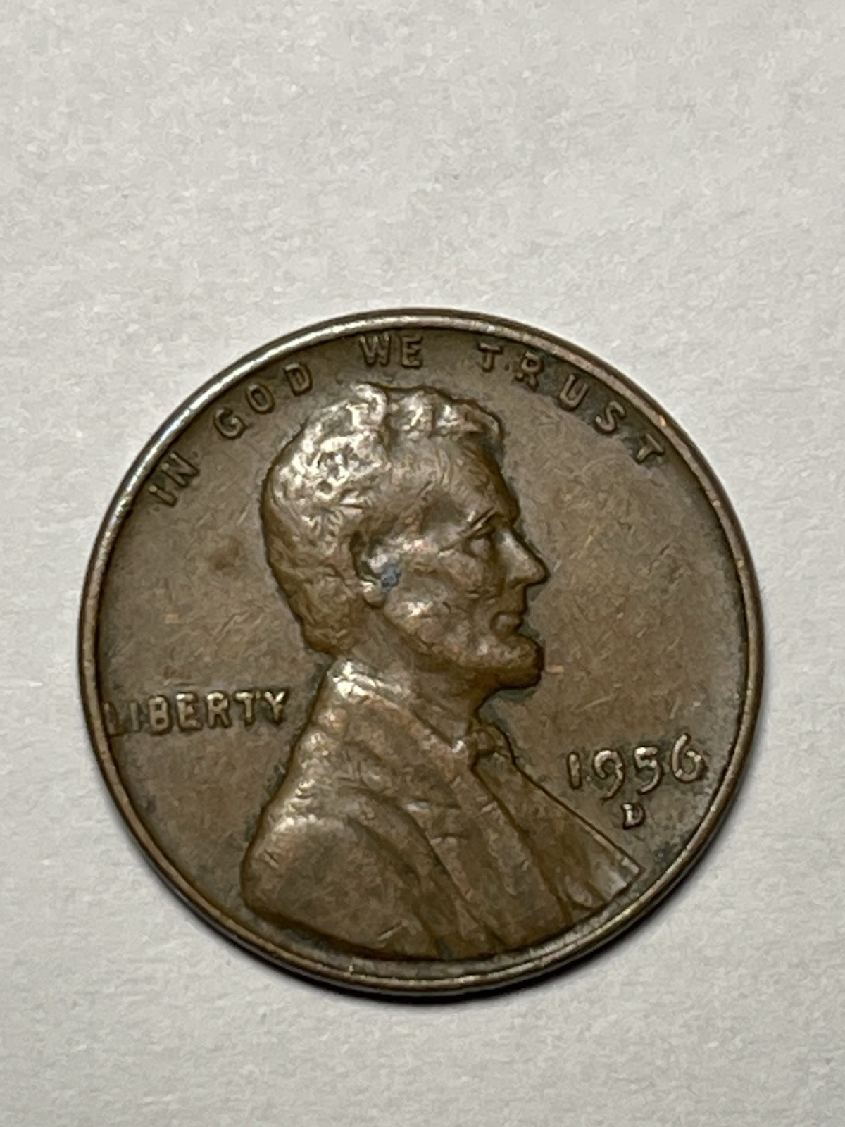 1956 D - Lincoln Wheat Cent Penny - Free Shipping