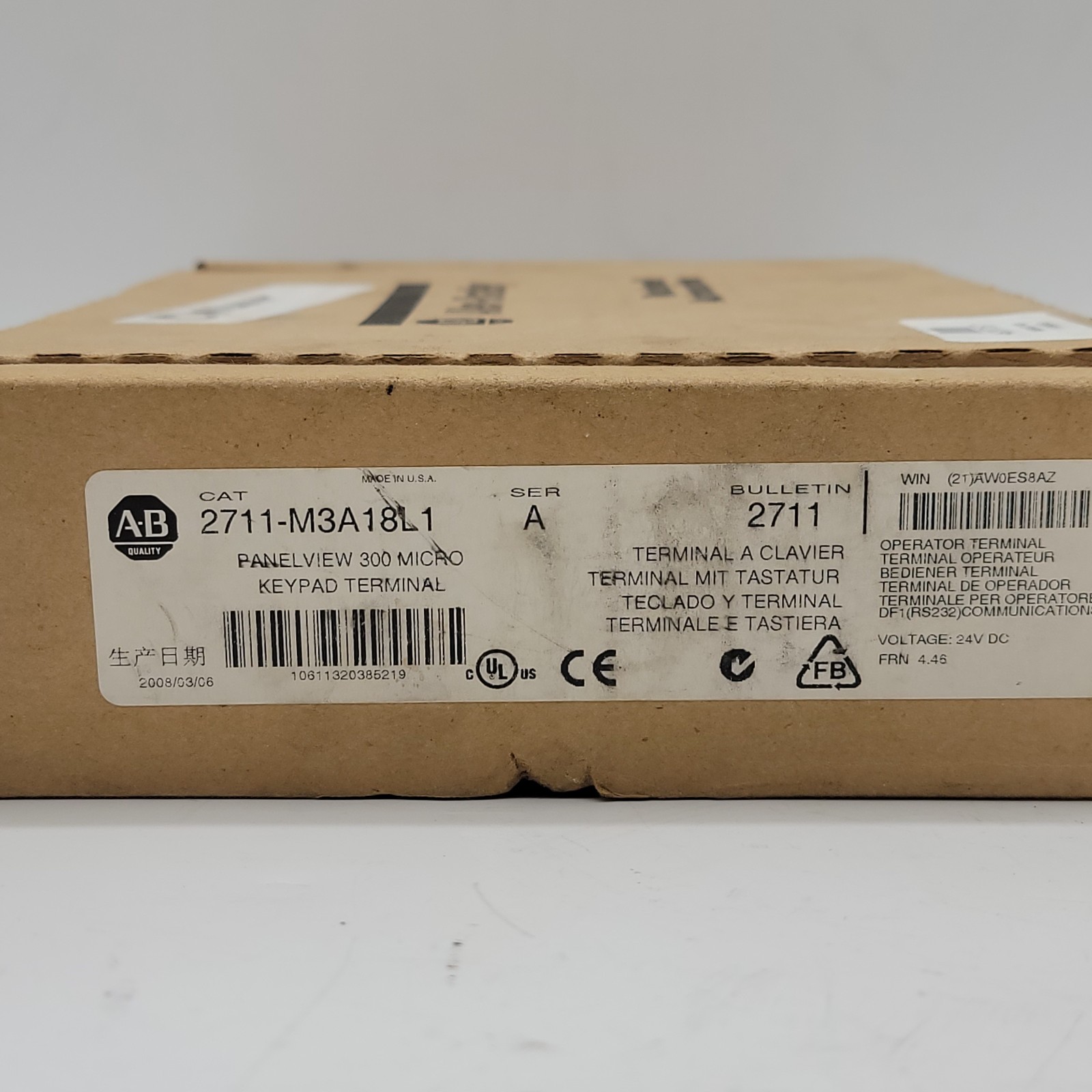 Allen-Bradley 2711-M3A18L1 Ser A PanelView 300 Micro Operator Interface