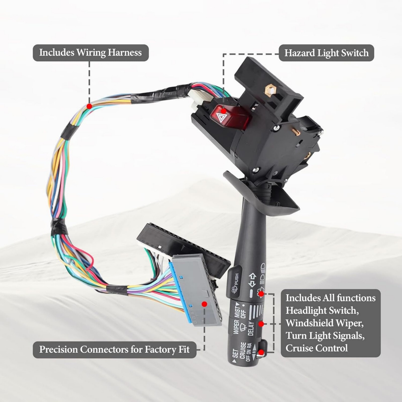 Turn Signal Switch Multi-Function Wiper Control for 1995-2002 Chevy GMC 2330814