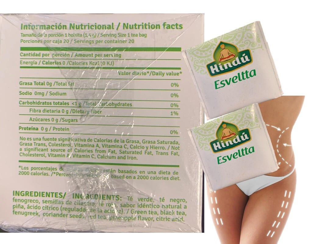 Sveltta Tea fat burner tea & capsules support diet Appetite Suppressant Support