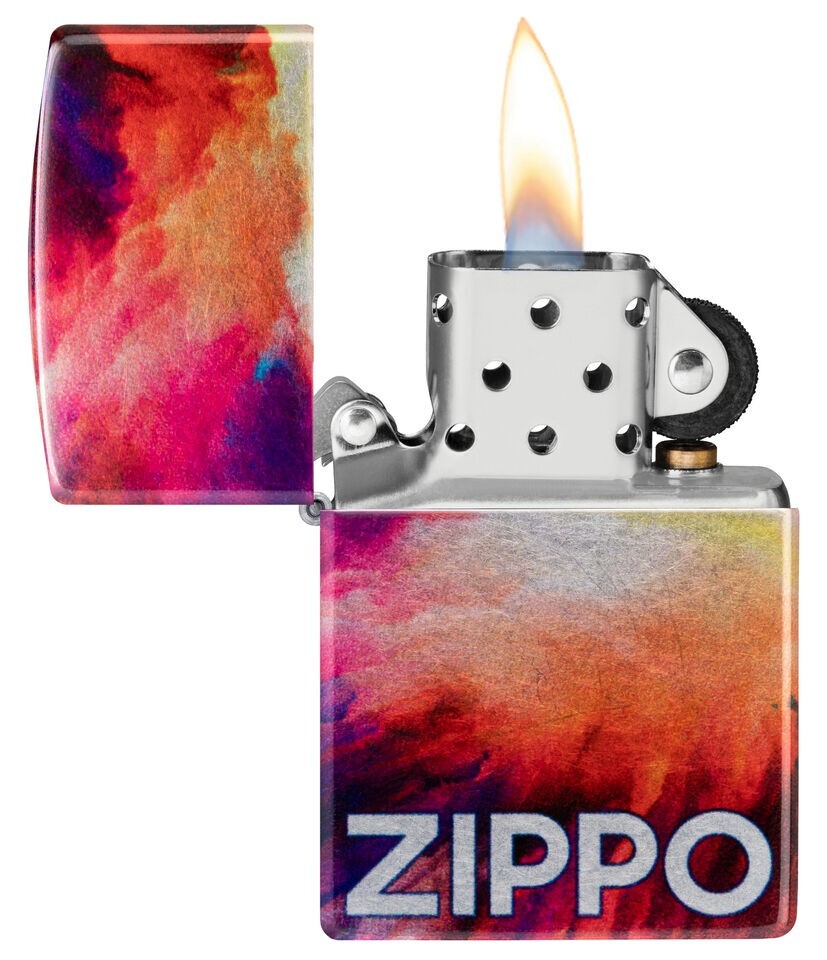 Zippo Tie Dye Design 540 Tumbled Chrome 48982