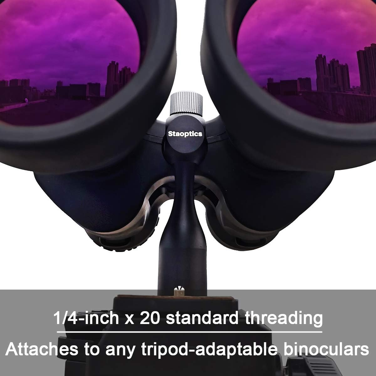 Binocular Tripod Adapter Quick Release 1/4-20Inch Threading Detachable Mount for