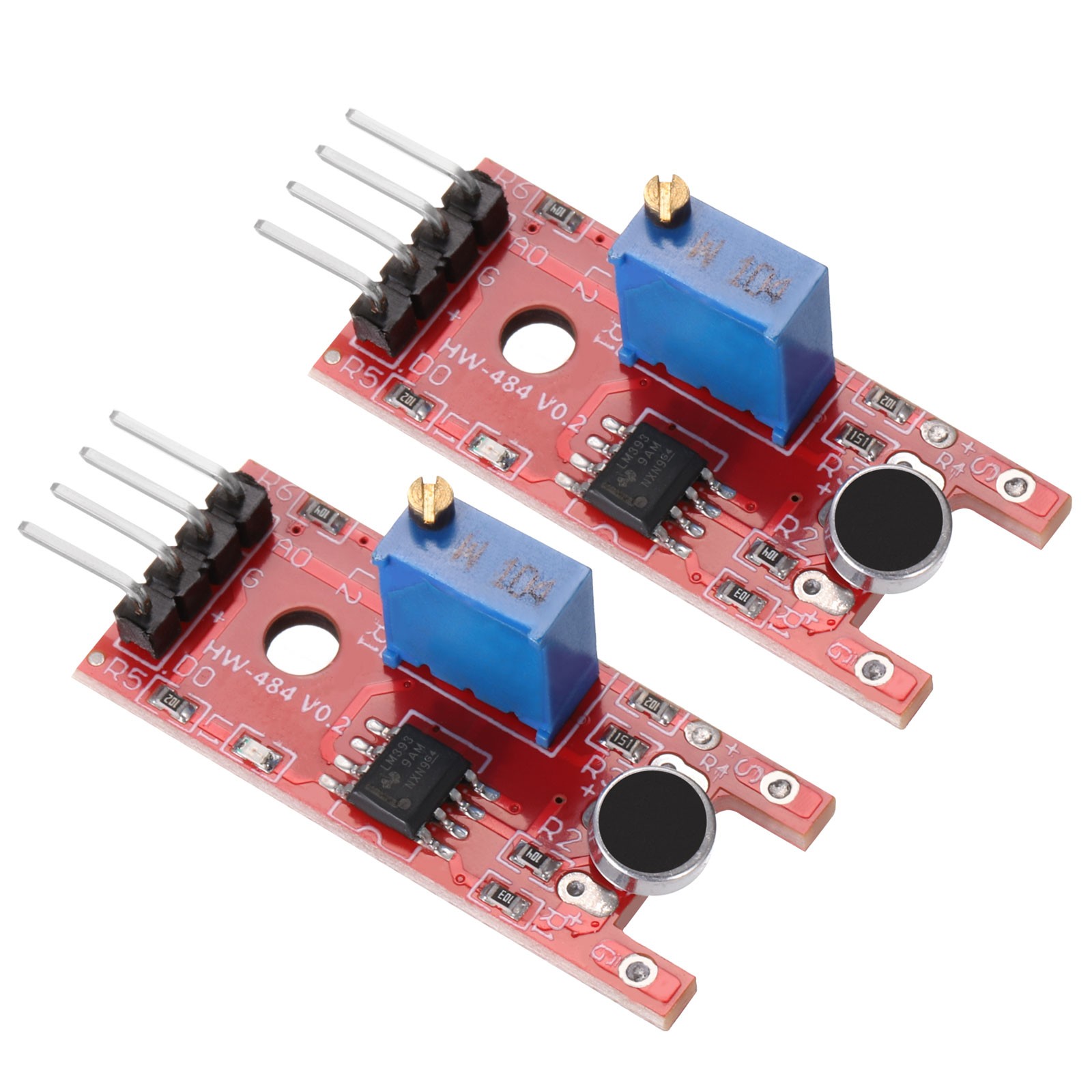 2 Pcs Microphone Sound Sensor KY-038 Voice Sound Detection Sensor Module
