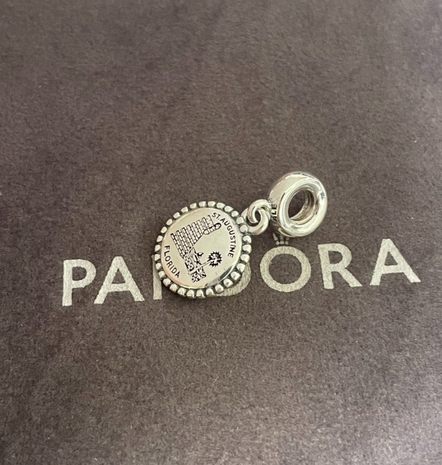 Pandora St. Augustine Florida Dangle Charm Pendant S925 Sterling Silver Jewelry