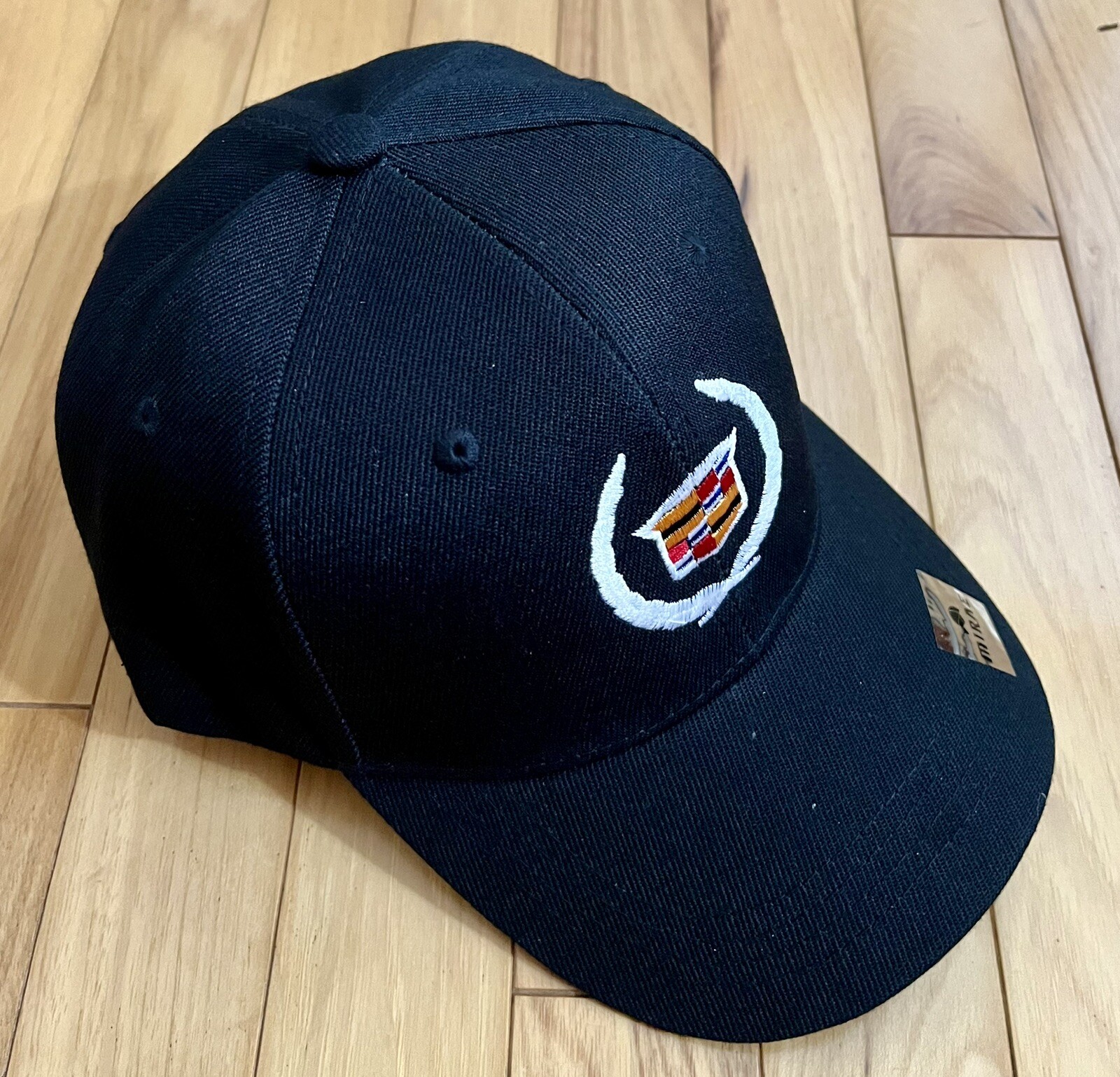 Cadillac Logo Embroidered Baseball Cap . Adjustable. Black