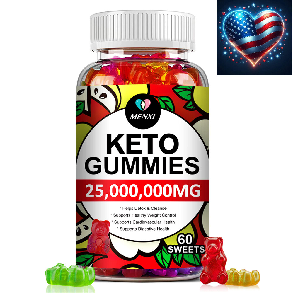Keto ACV BHB Gummies For Fat Burn Weight Loss Detox Keto Diet Pills 60 Gummy NEW