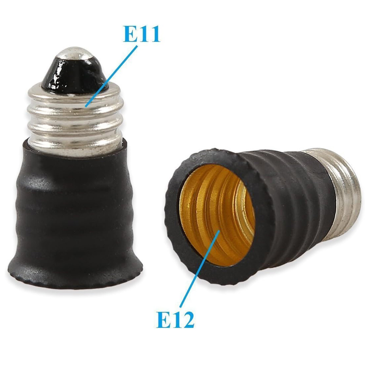 E11 To US E12 Candelabra Base Socket LED Light Bulb Lamp Adapter Converter Hold