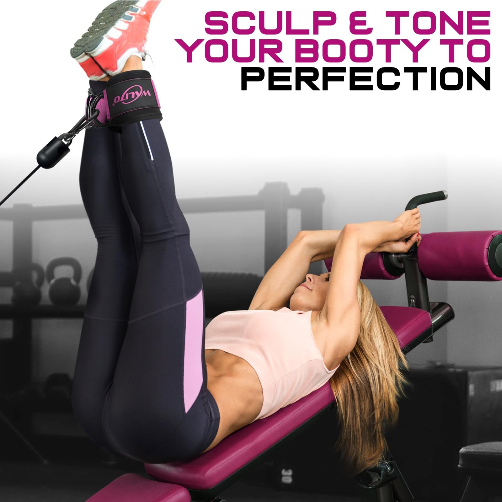 Ankle Straps for Cable Machines Adjustable Cuffs for Glute, Leg & Hip Workouts