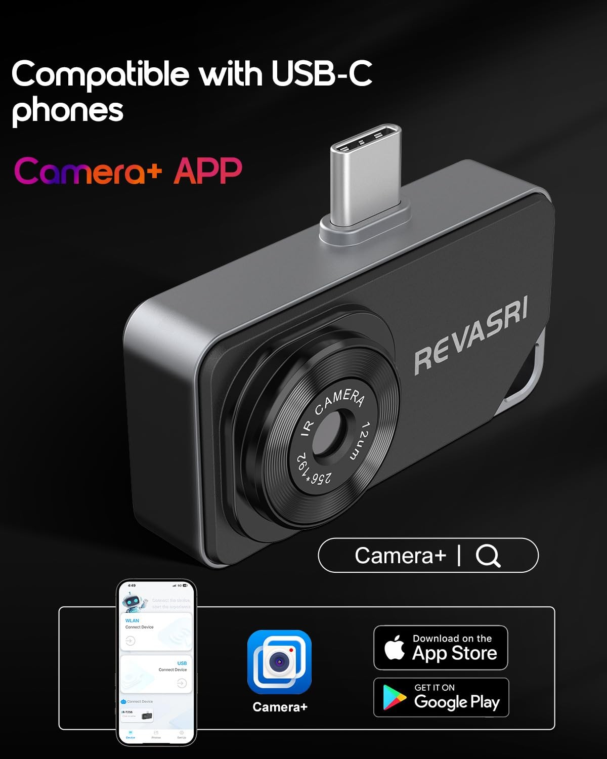 Thermal Camera for iOS & Android - 512x384 IR Imaging, -4℉ to 842℉ Range