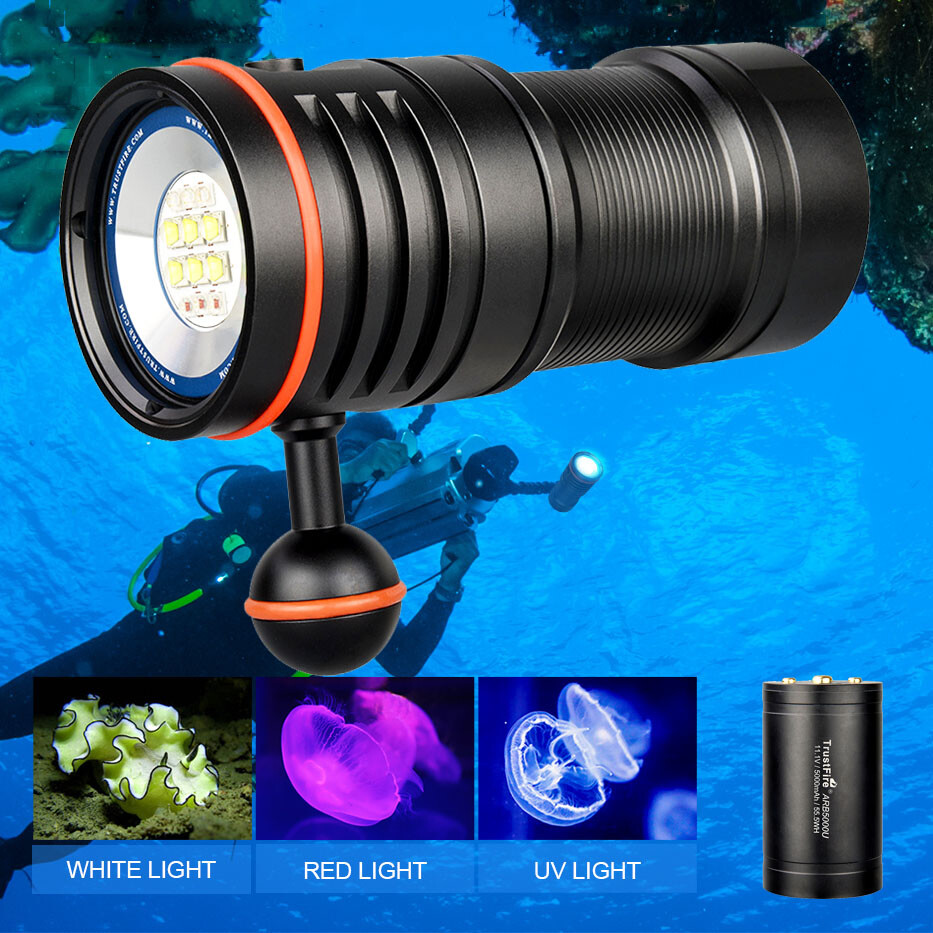 Trustfire DF50 6500Lumen LED Diving Light Waterproof Scuba LED Flashlight SX
