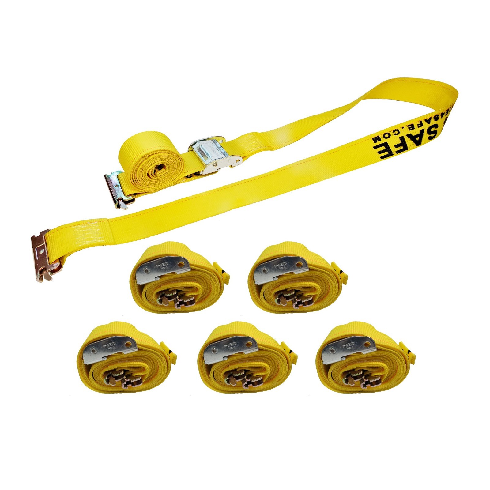 6 Pack 2" x 12' E-Track Cam Buckle Strap Truck Trailer Enclosed Cargo Tie Down