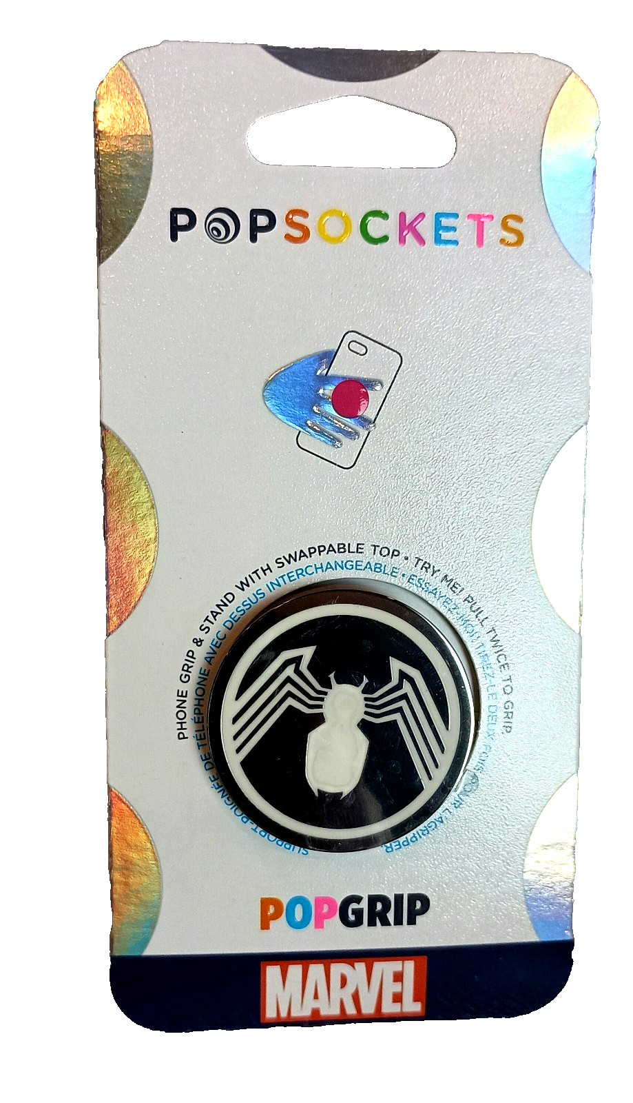 Marvel Comic Venom Enamel Cell Phone Popsockets Grip Device New NOS