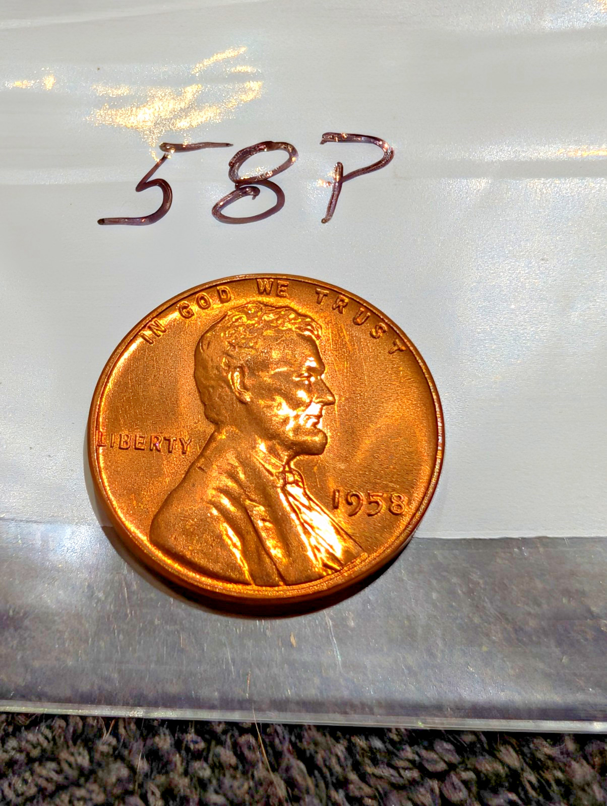 1958-P  BU Lincoln Pennies from OBW roll