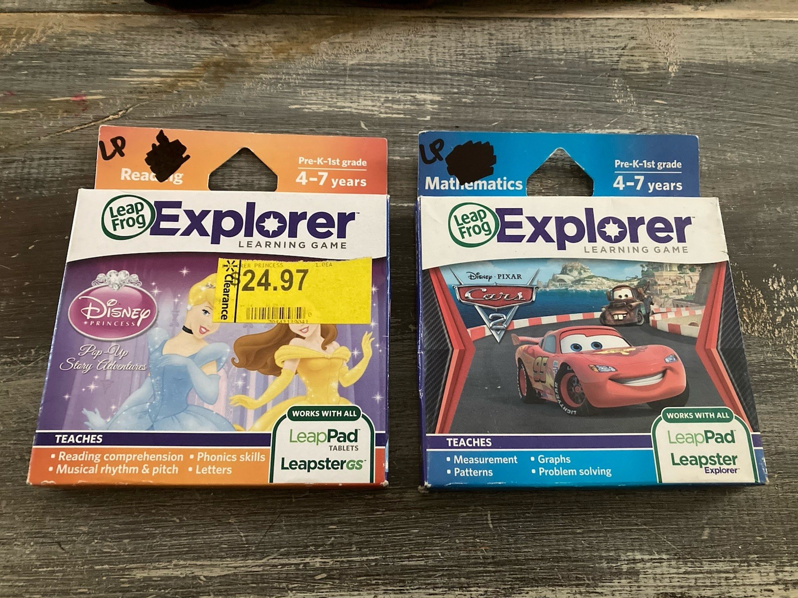 Leapfrog Learning Games Lot Of 2 New In Boxes Reading Math Disney Cars