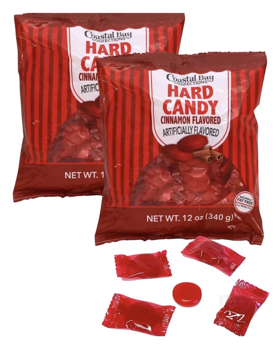 2 Bags  Coastal Bay Confections Cinnamon Hard Candy 12 oz Bags Free Shipping