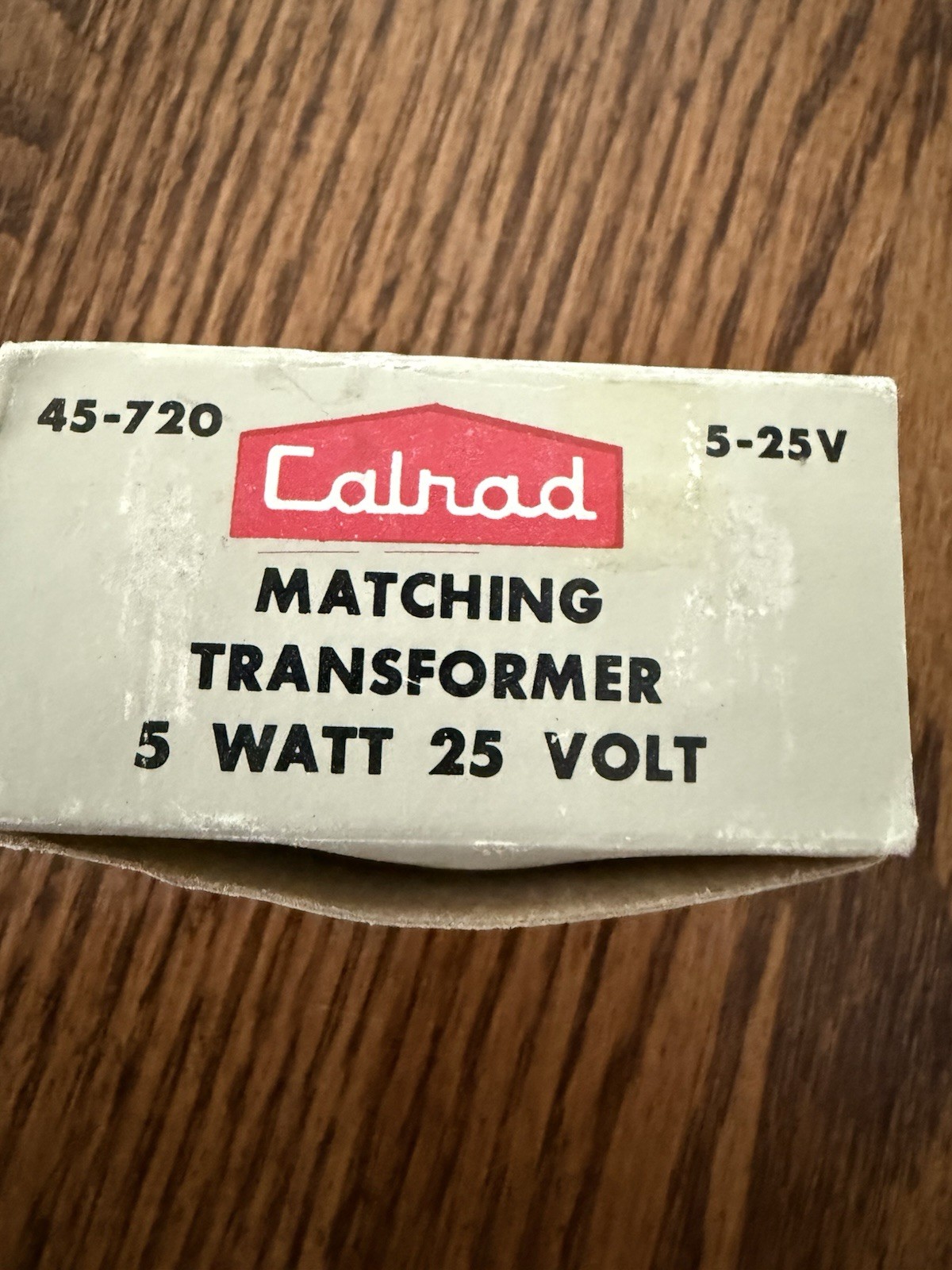 NOS Vintage Calrad 25 volt Line, 5 watt Audio Transformer, 4 & 8-ohm Ouput