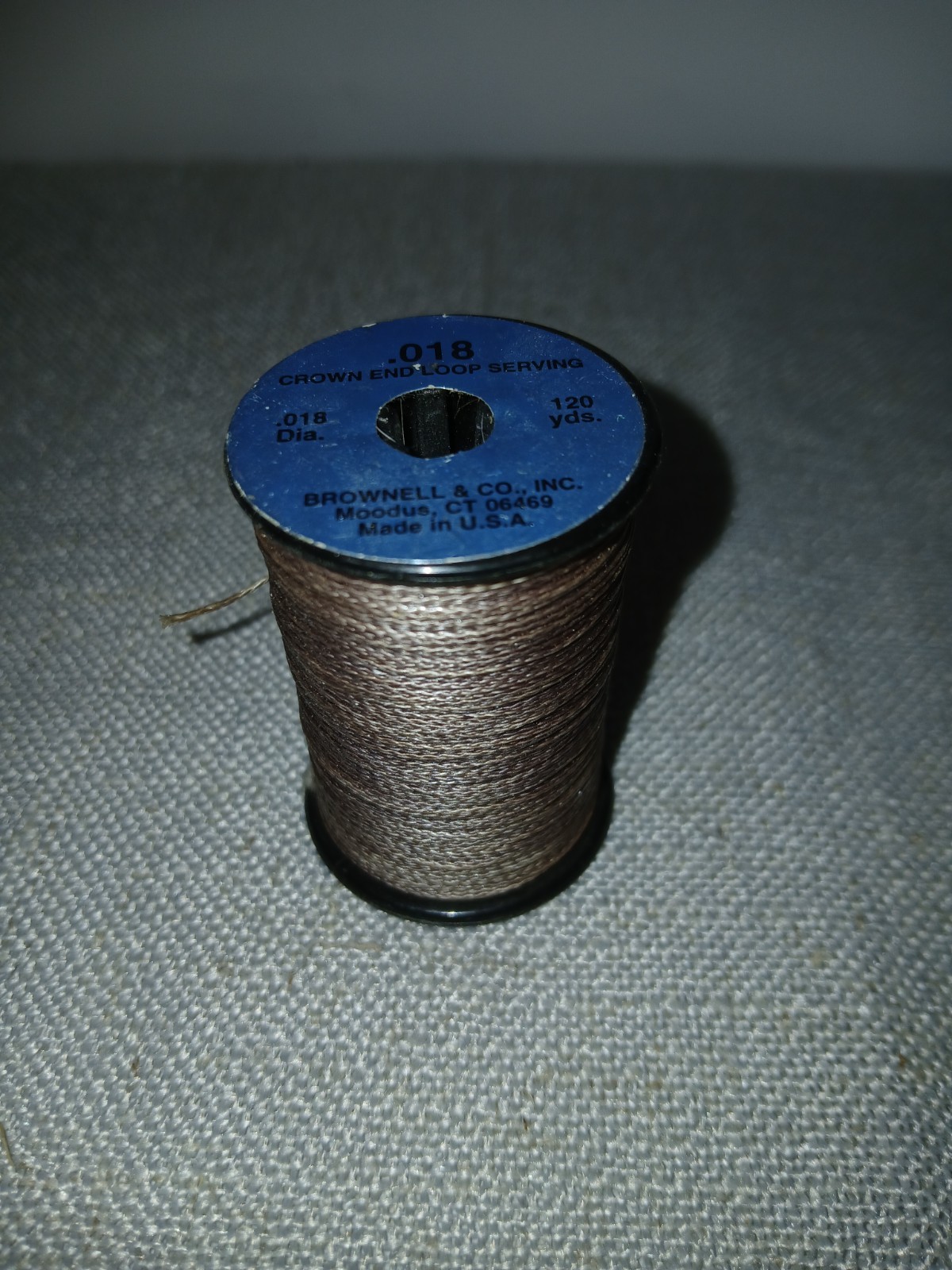 Brownell Crown End Loop Serving Material 120 yds  .018 Diameter Bronze