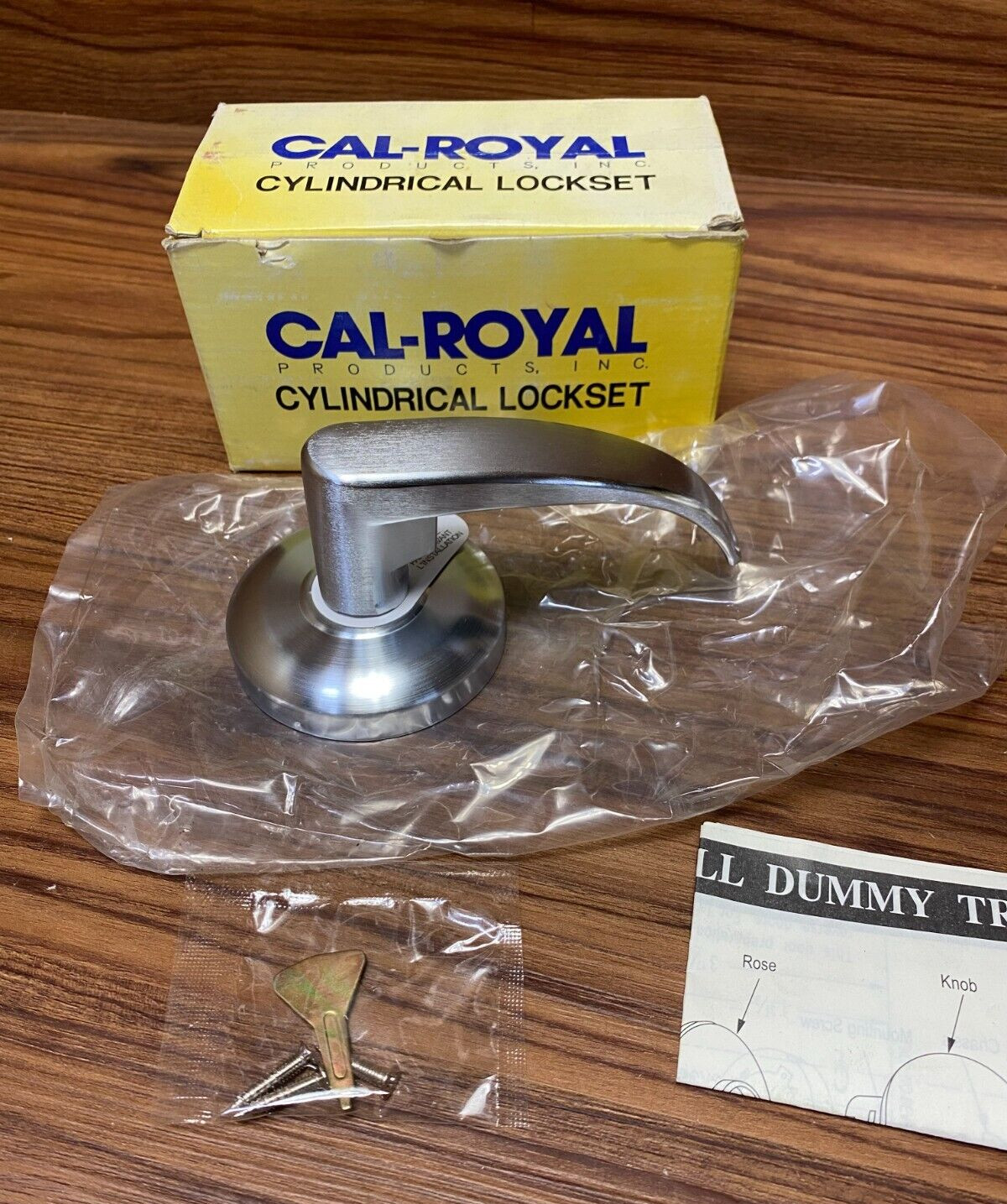LOCKSMITH CAL ROYAL SL40 RL-40 SINGLE DUMMY SET NOS US26D Polished Chrome FINISH