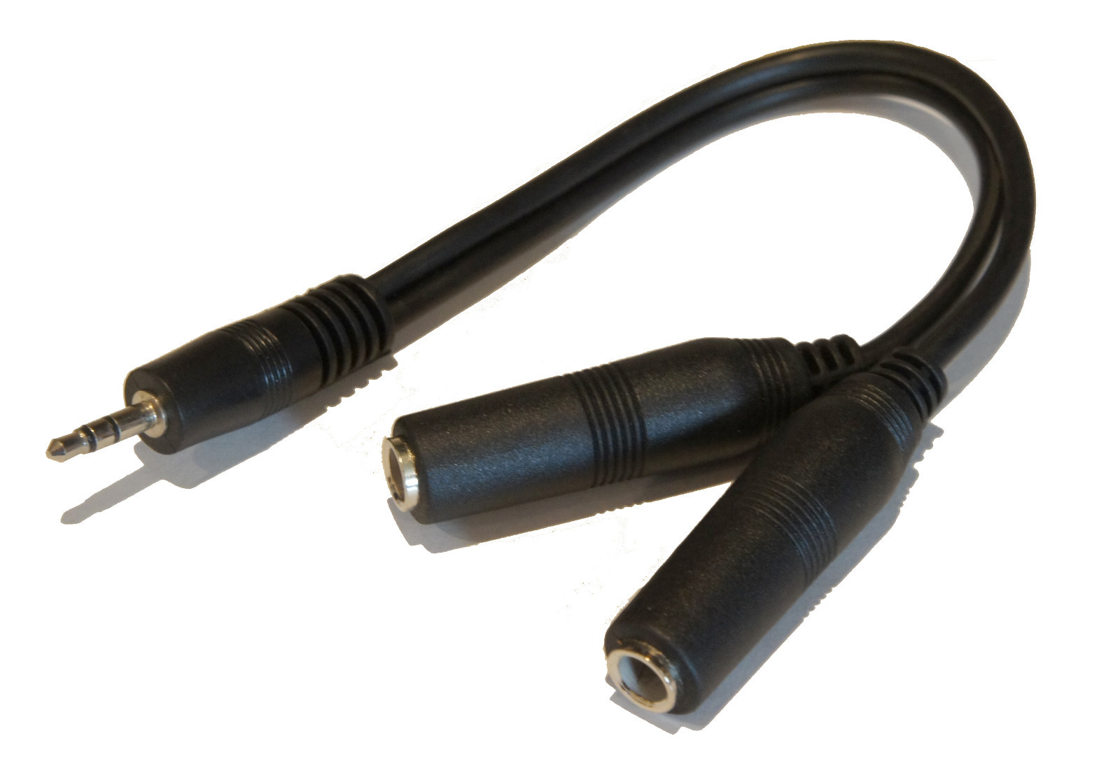 9in 1/8" inch 3.5mm TRS Stereo Male to 2 X 1/4 TRS Stereo Female Plugs Y Cable