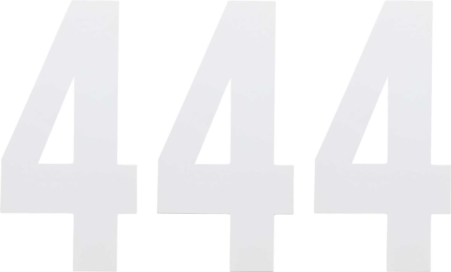Factory Effex Standard Numbers 6in. - White - No. 4 - 02-4464