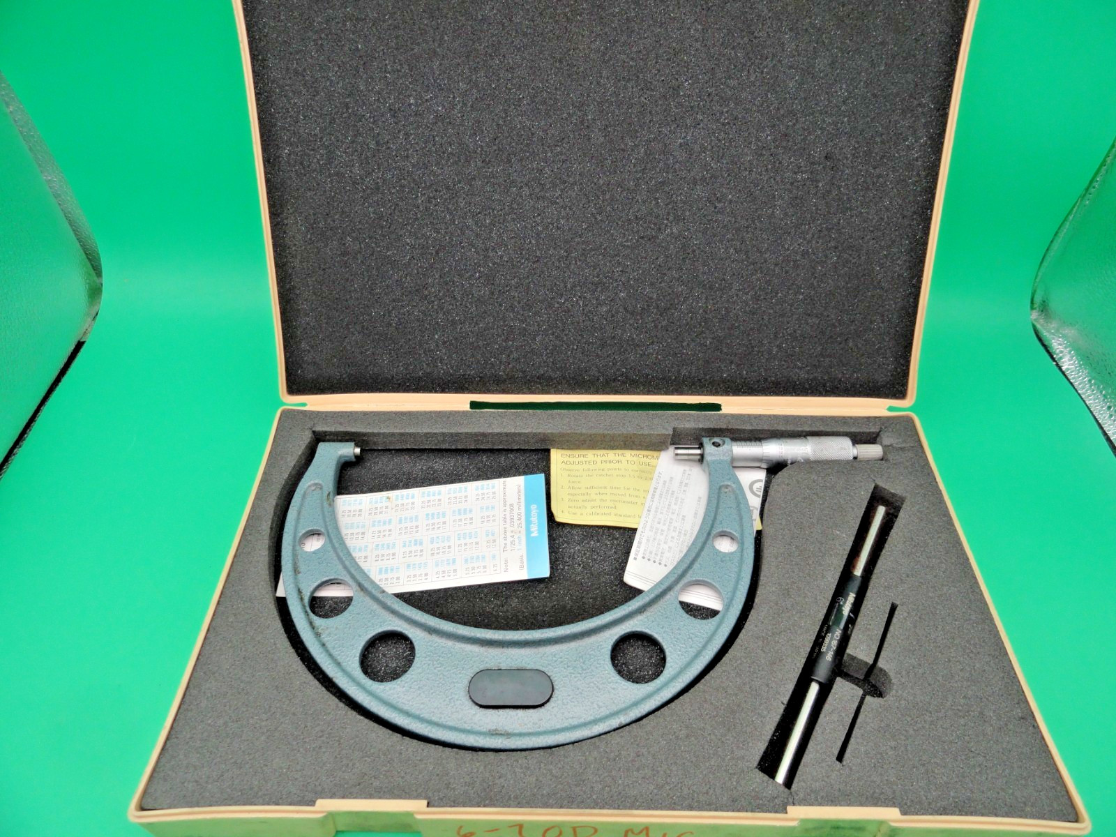 Mitutoyo Mechanical Outside Micrometer: 7" Range, 0.0001" Graduation