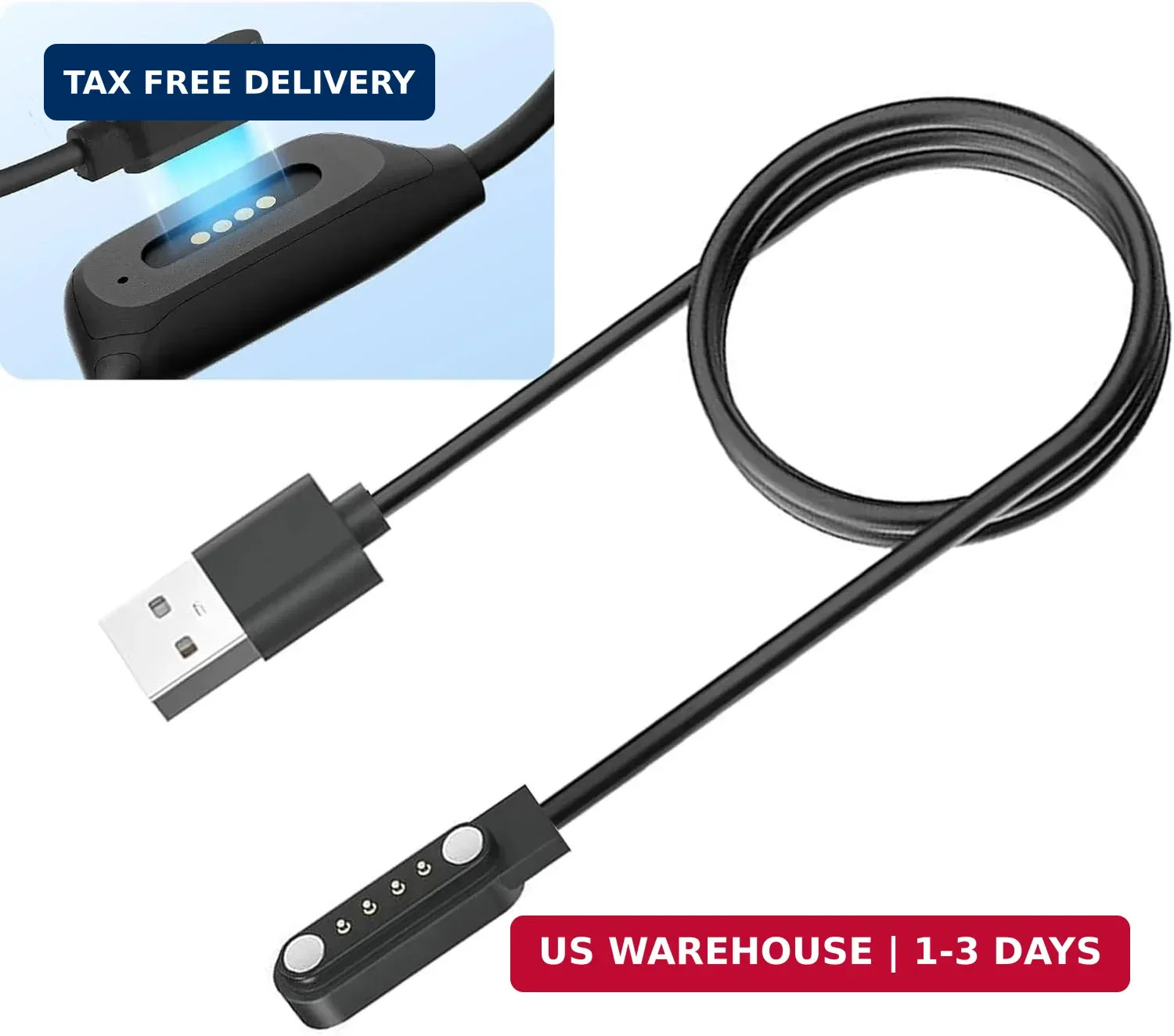 Charging Cable for Bone Conduction Headphone, 4-pin Charger Fit for Dnniakm X7 P