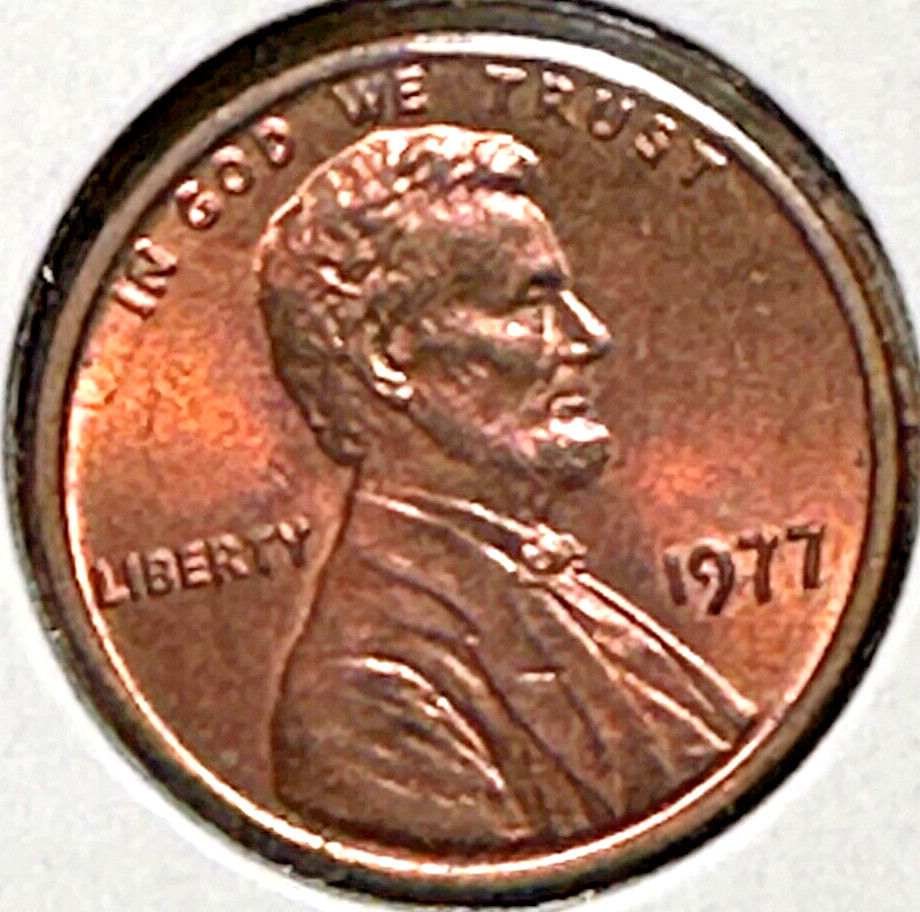 1977 Lincoln Memorial Cent Red Color