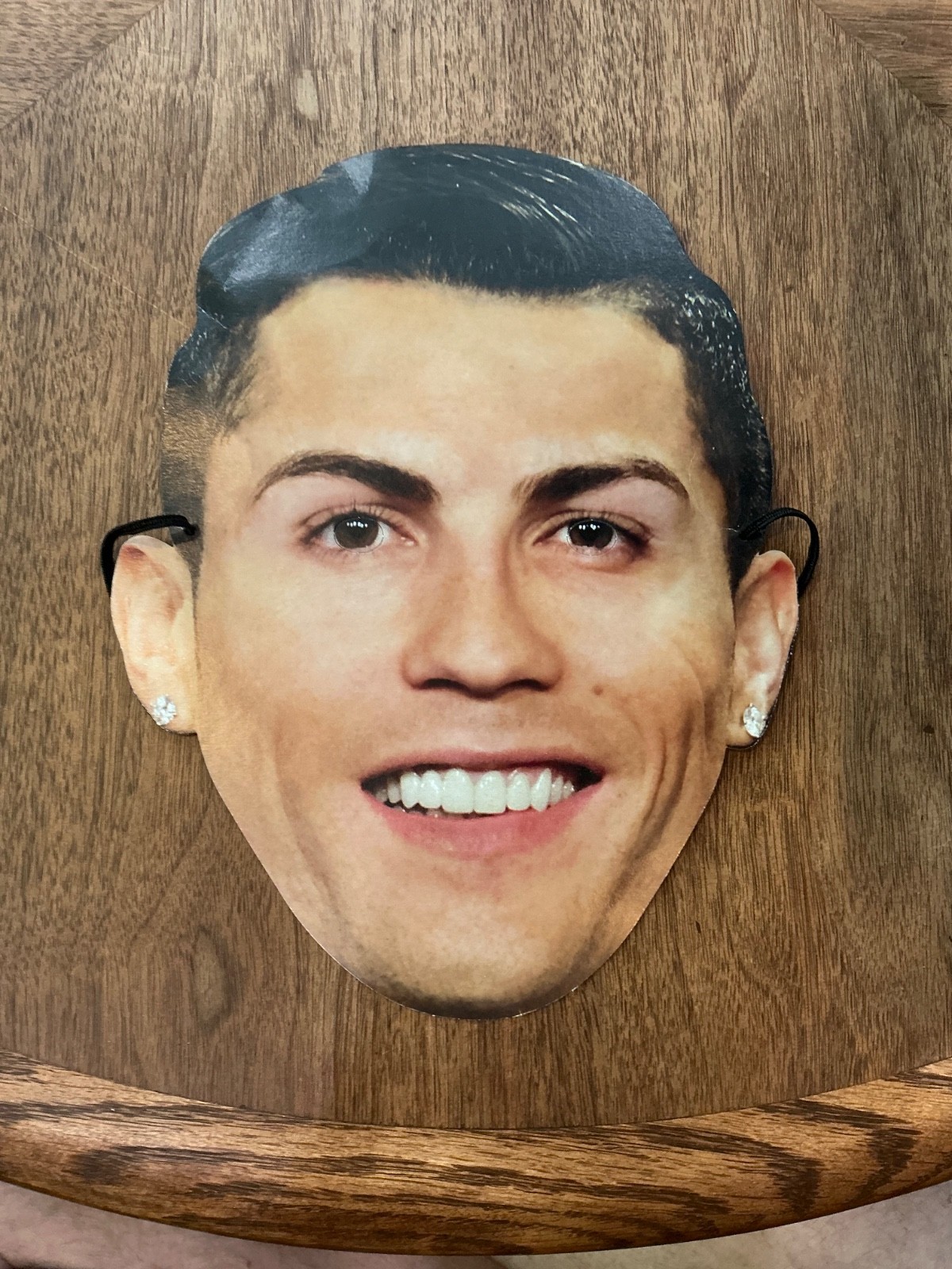 Cristiano Ronaldo Smile Celebrity Mask Flat Card Face Portugal Futbol Soccer!