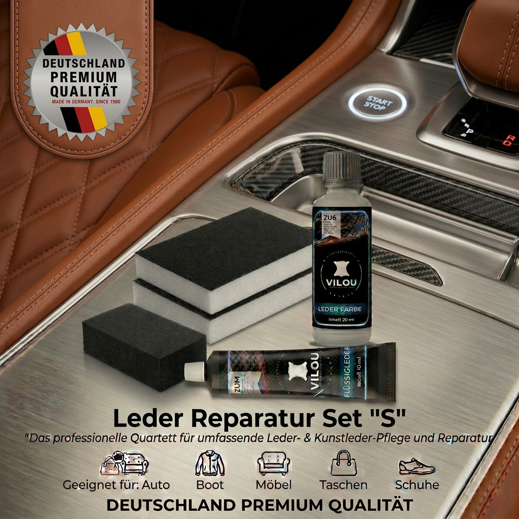 30ml Leather Repair Kit "S" Leather Paint Black for Audi BMW Mercedes VW "Vilou"