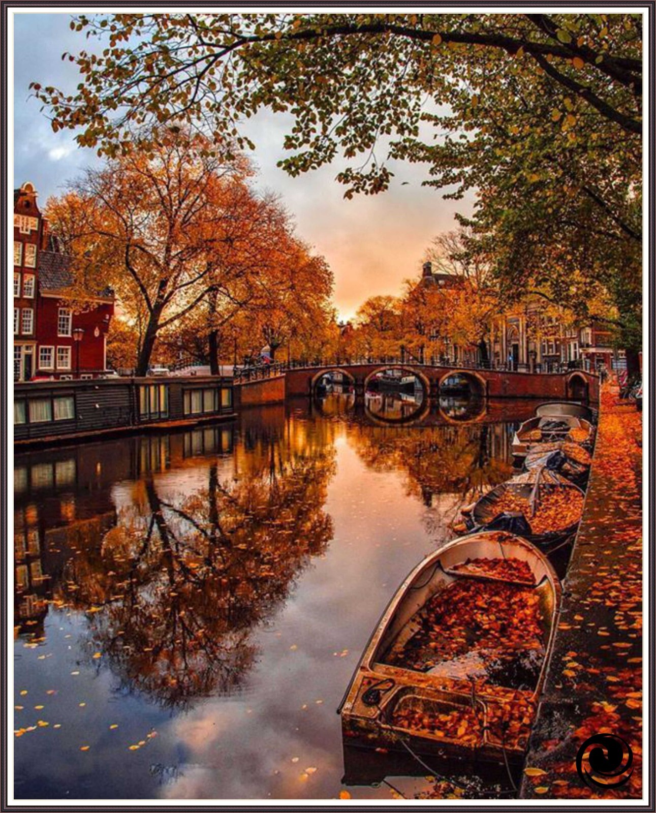 Autumn in Amsterdam 1236 Chart Counted Cross Stitch Pattern Needlework