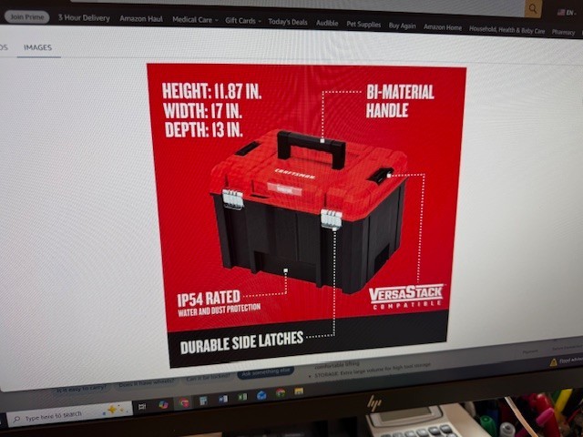 Craftsman Versastack 20-in Plastic Lockable Tool Box - Red brand new