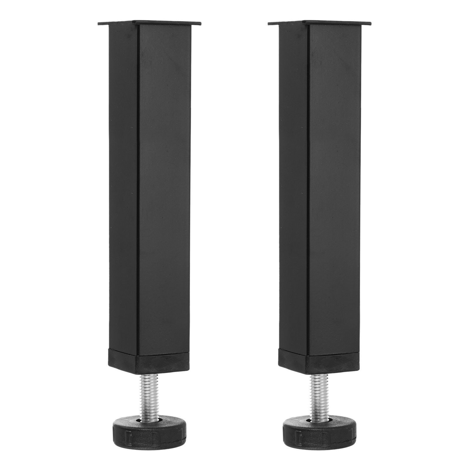 2 Pcs Adjustable Height Center Support Leg, 7" Bed Support Legs, Black