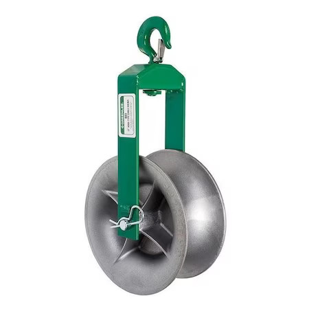 Greenlee 651 Cable Puller Sheave, Hook Type, 12 In
