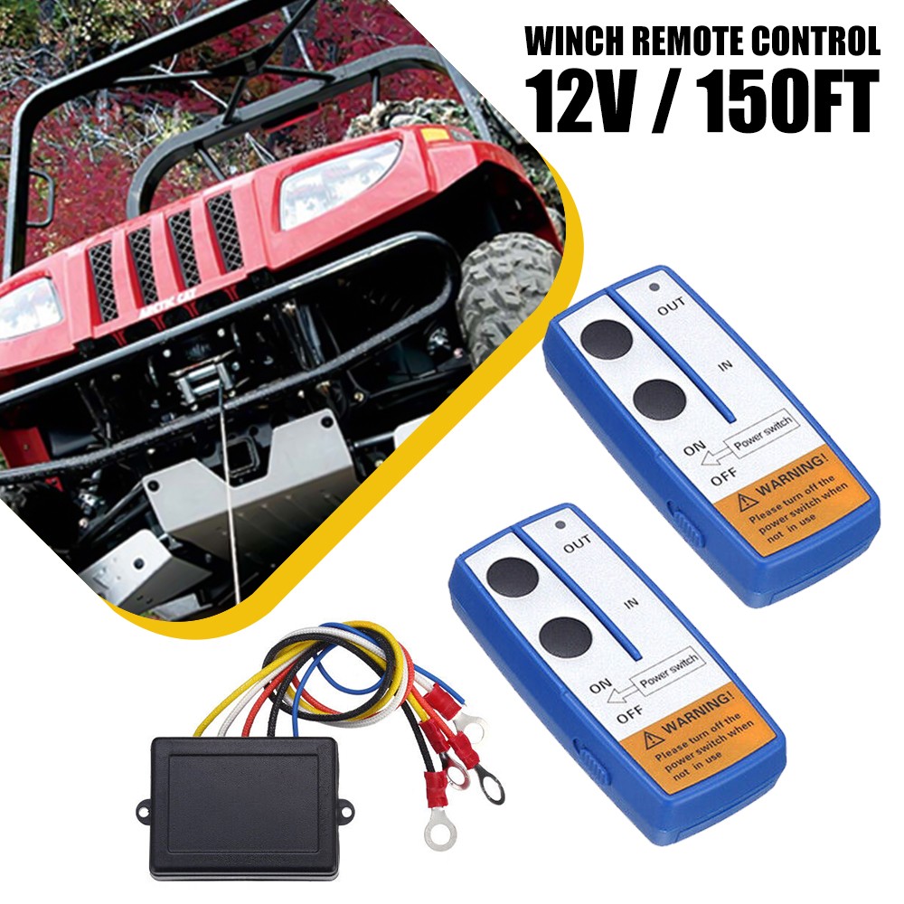 Wireless Winch Remote Control 150ft Receiver Twin Switch Handset Easy Install US