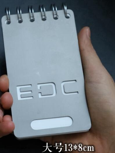 EDC Titanium Alloy Notepad Portable Recyclable Tool Waterproof Paper Multi Tool