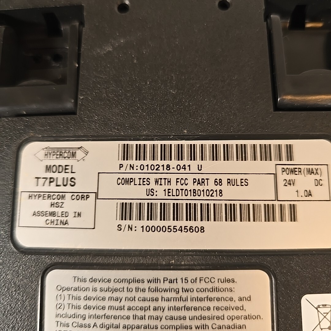 Hypercom T7Plus Credit Card Machine Reader