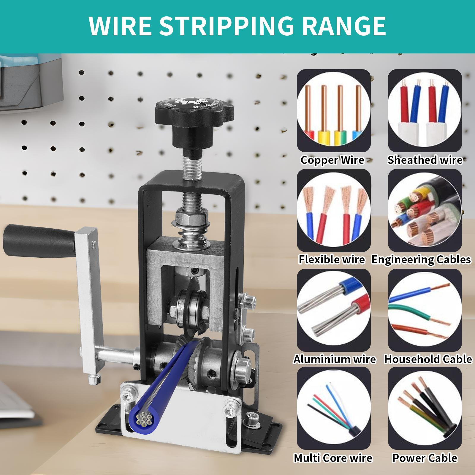 Manual Electric Wire Stripping Machine Cable Stripper Crank Scrap Copper Cutter