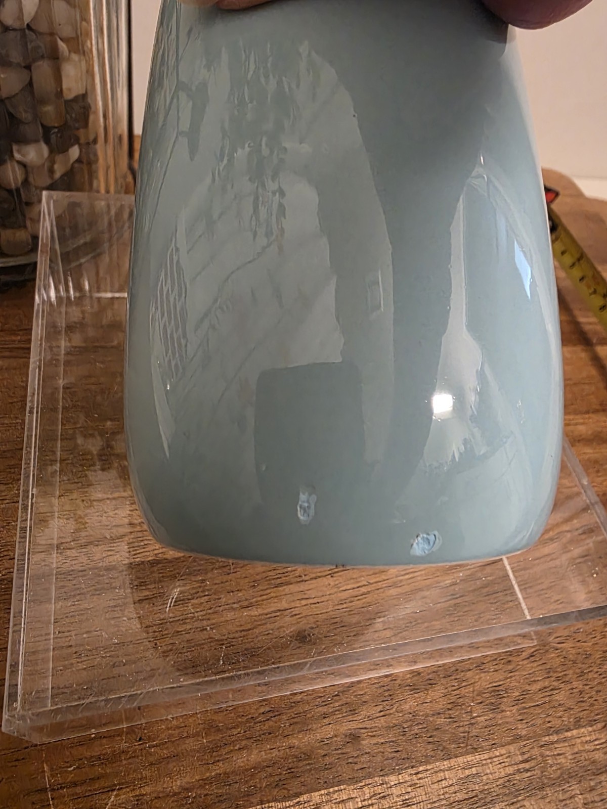 MainStays Clearly AQUA Blue Ceramic Toothbrush Holder VGUC