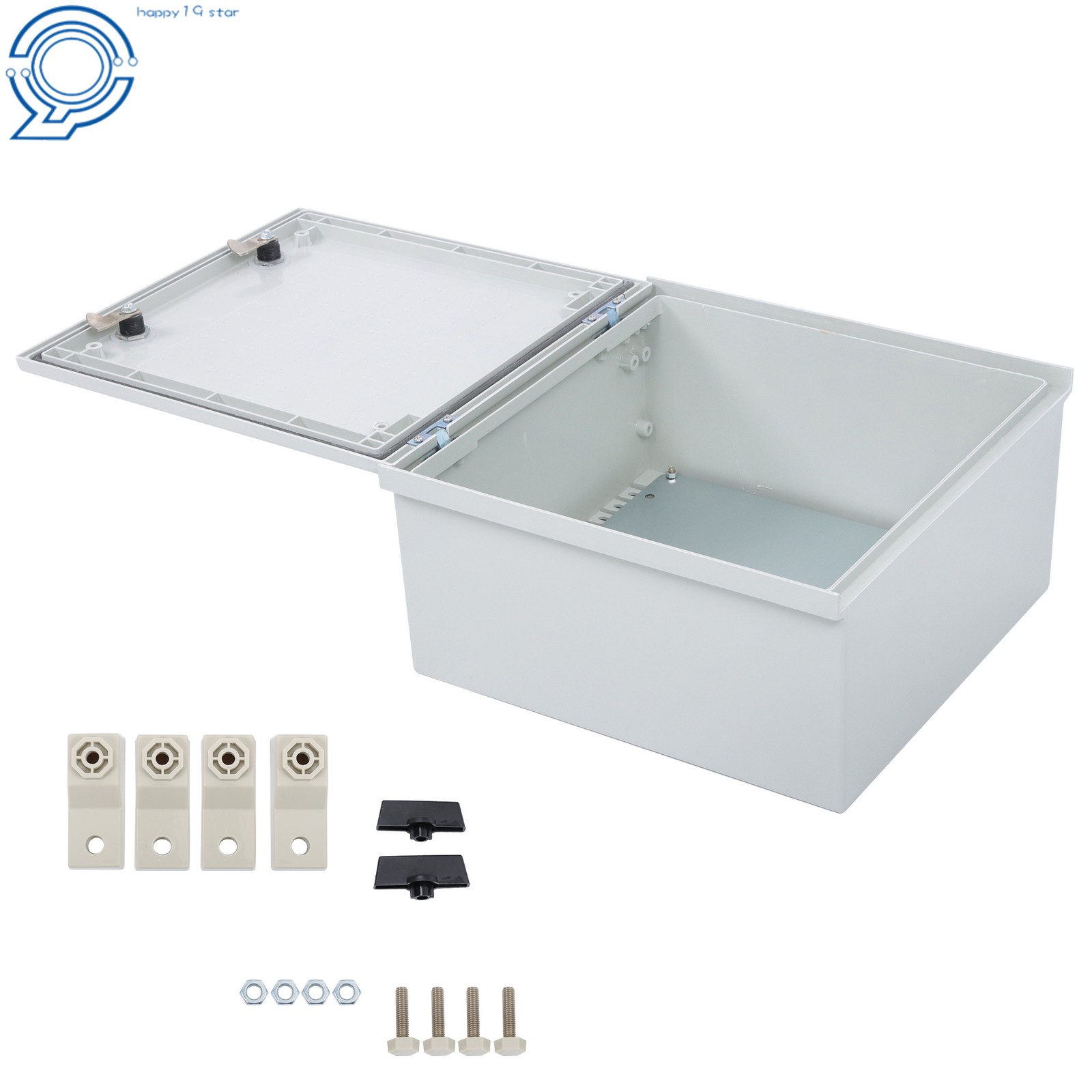 NEMA 3X IP65 Junction Box, 16x16x8Inch Fiberglass, for Outdoor Use