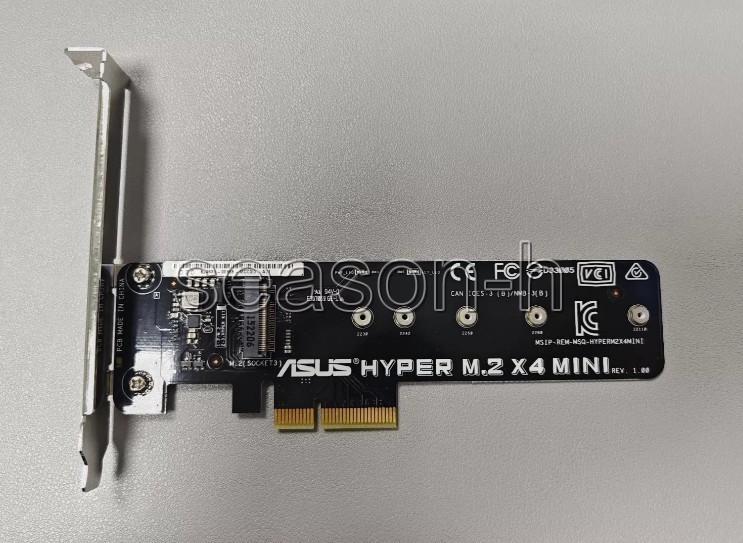 For ASUS Hyper M.2 X4 MINI Card PCI-Express Adapter Full Height 60MC03I0MC0A01