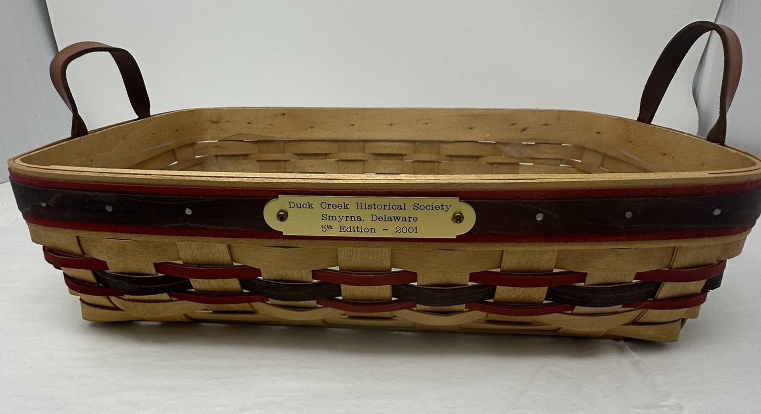 2001 Duck Creek Historical Society Smyrna DE 5th Edition Basket- First State #44