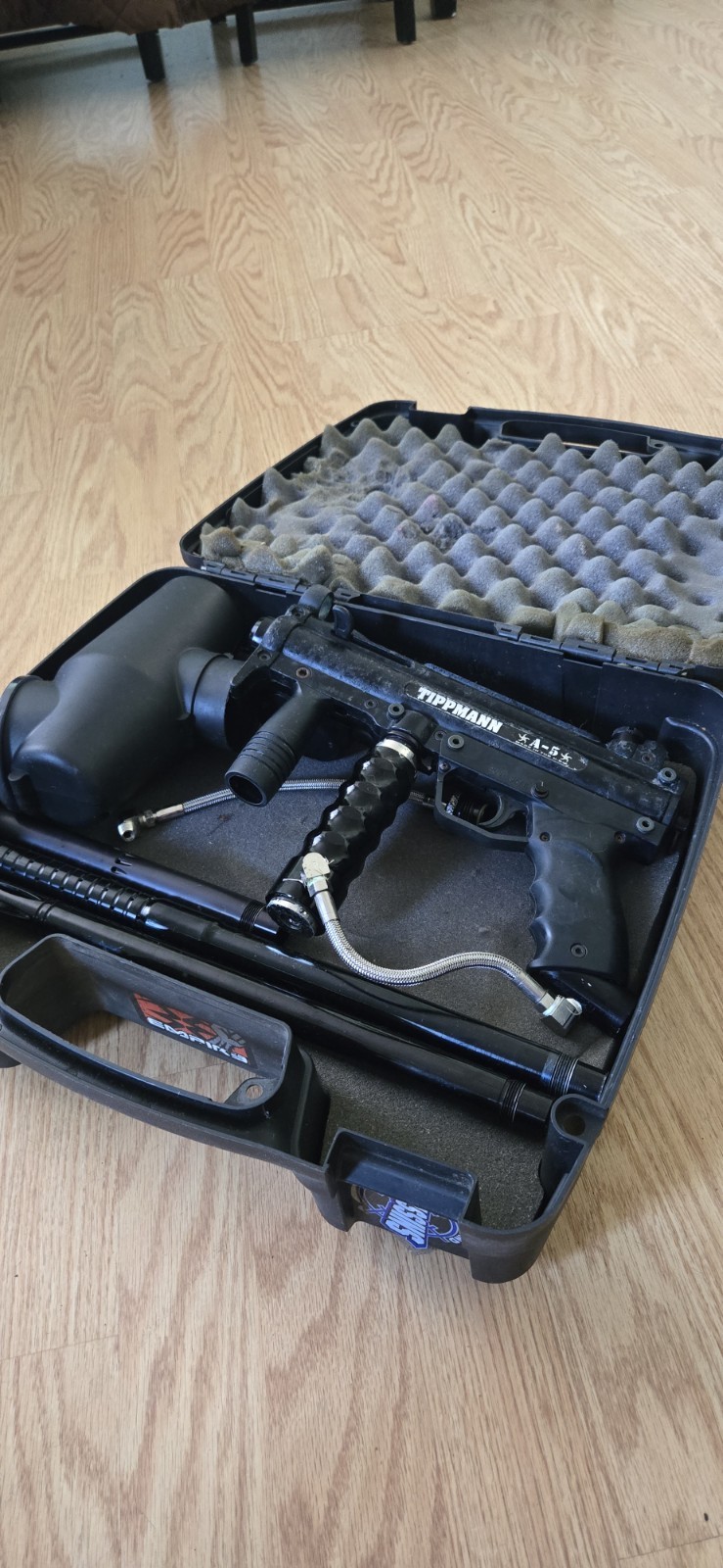 Tippmann A5 Paintball Marker with 3 barrels  and hopper